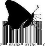 UPC Barcode Art Butterfly